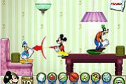 Mickey And Friends In Pillow Fight